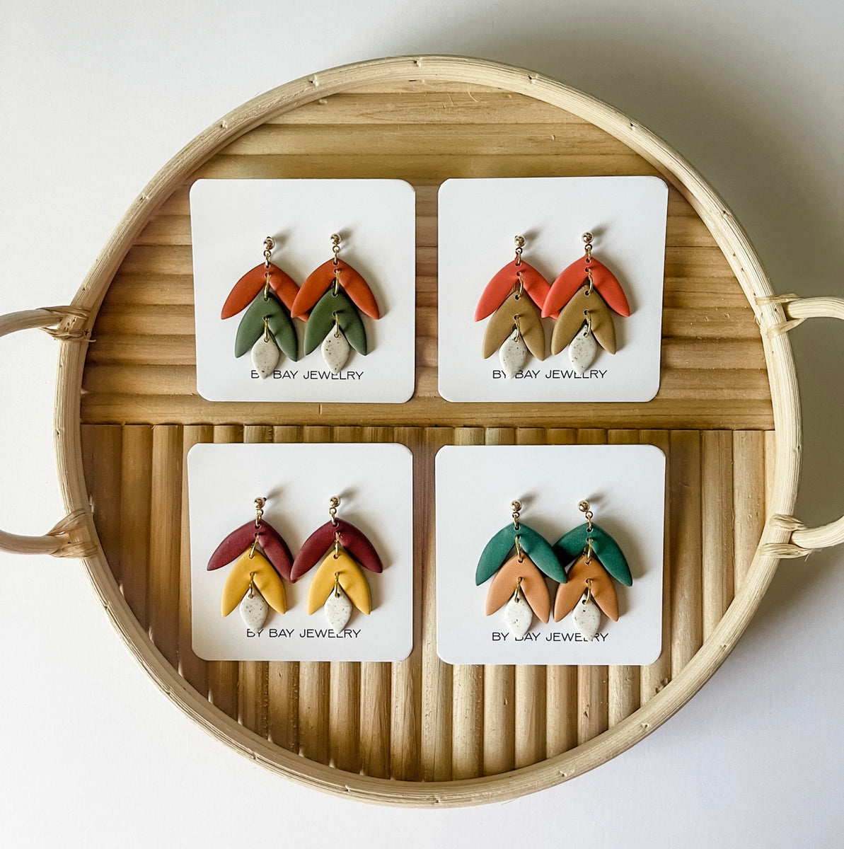 colorblock fall leaves – by bay jewelry