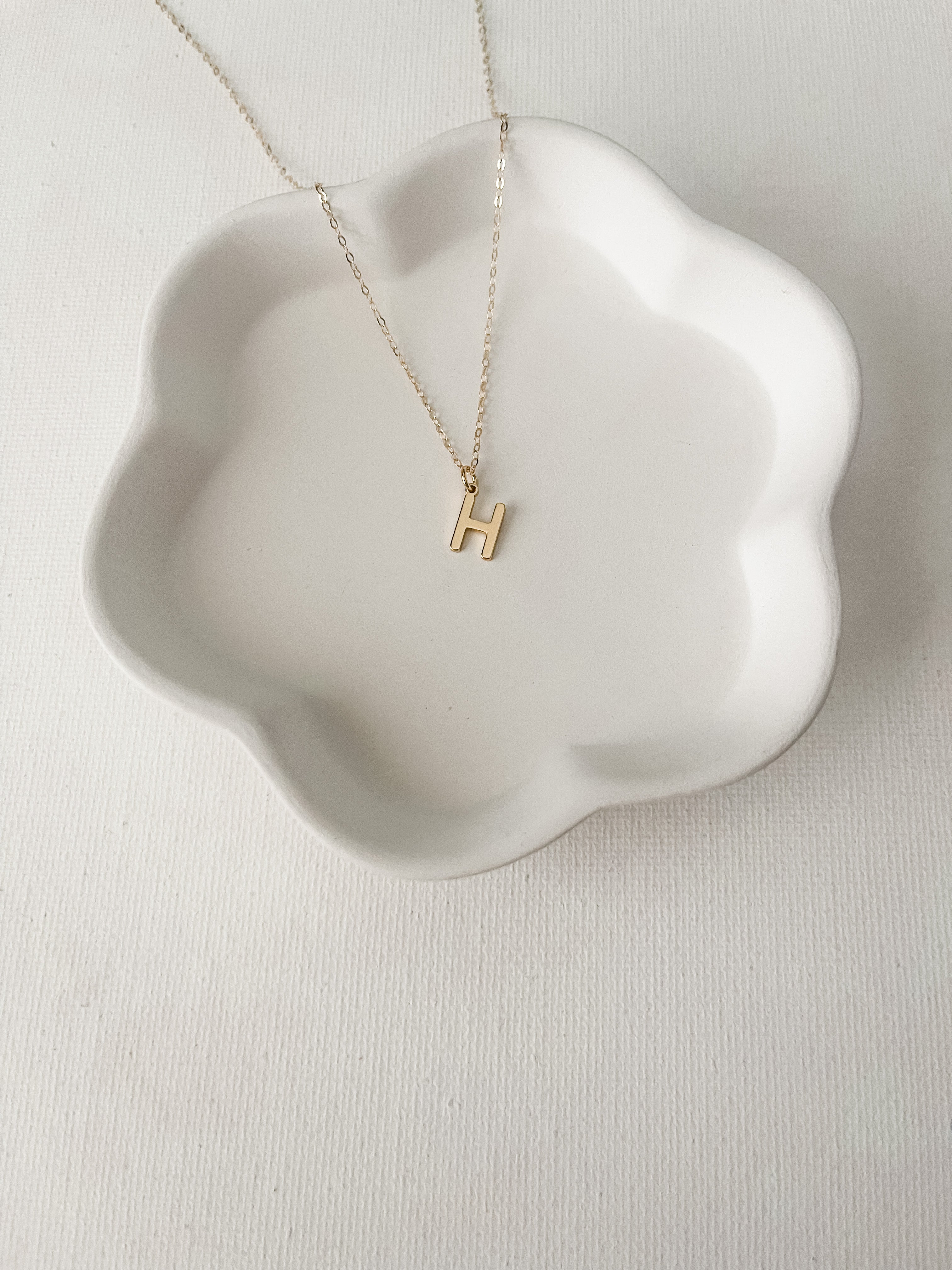 dainty initial necklaces PREORDER