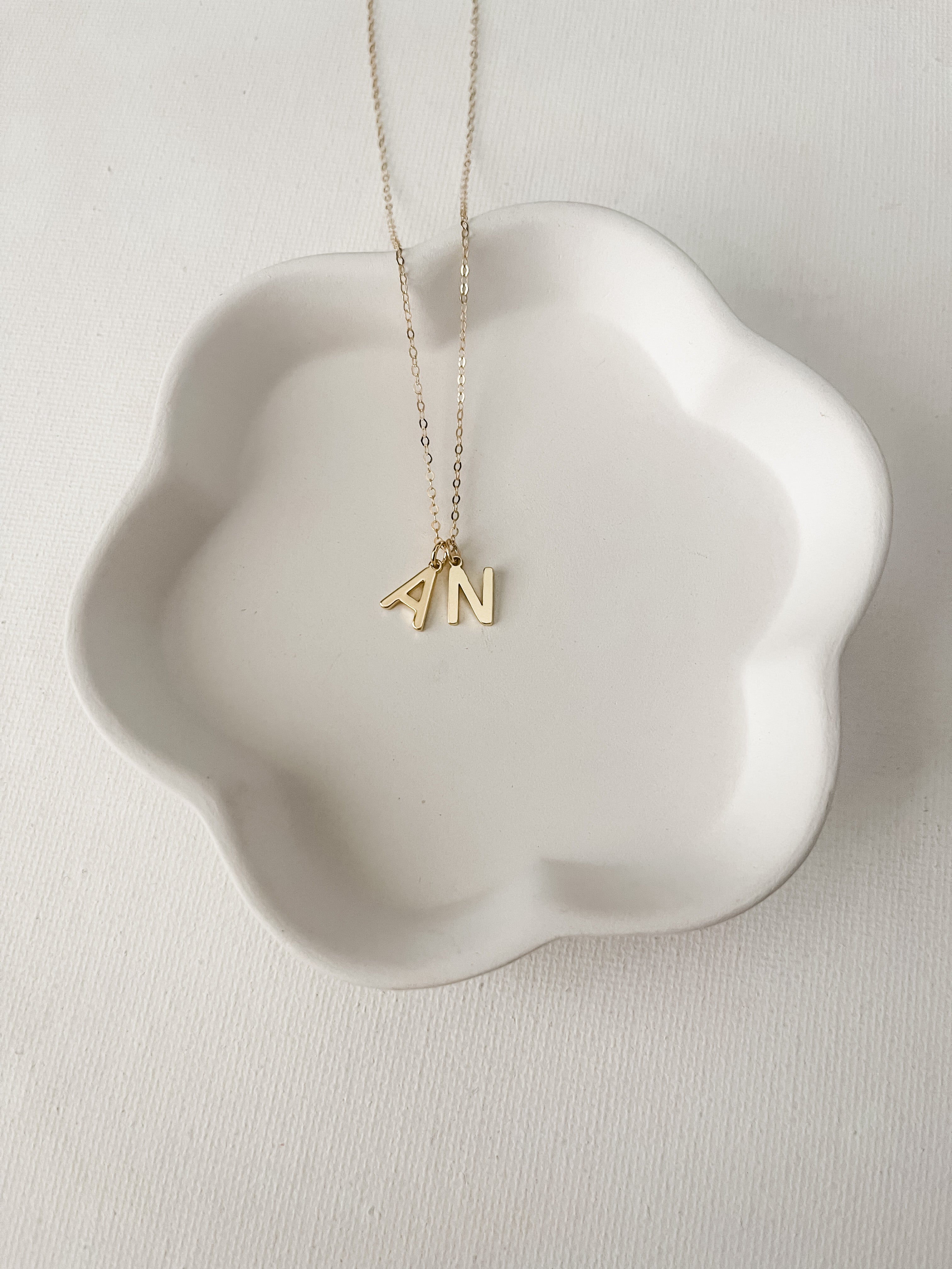 dainty initial necklaces PREORDER